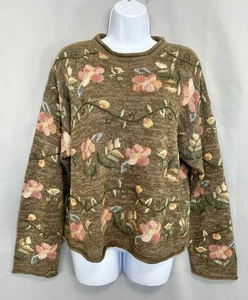 Vintage Signatures By Northern Isles Pullover Damen mehrfarbig geblümt Gr. Medium Y2K - Bild 1 von 9