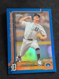 2025 Topps Chrome Jackson Jobe Blue/Orange Ref #249 RC Detroit Tigers SP /150 - Picture 1 of 4