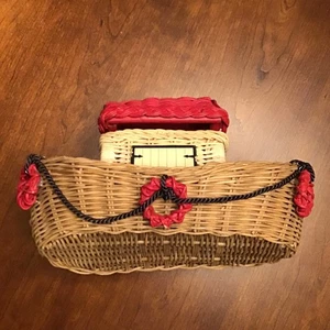 Rare Novelty Woven Wicker House Boat / Ark - Picture 1 of 11