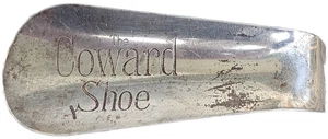 Vintage The Coward Shoe Advertising Metal Shoe Horn FREE USA Shipping - Picture 1 of 2