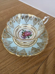 Tazza e piattino vintage Paragon giallo e oro floreale armadio - Foto 1 di 6