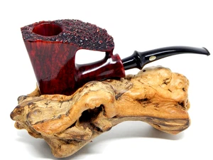 GBD RARE 1960's UNSMOKED UNIQUE "POLISHED" PLATEAU BRIDGE FREEHAND ESTATE PIPE - Picture 1 of 10