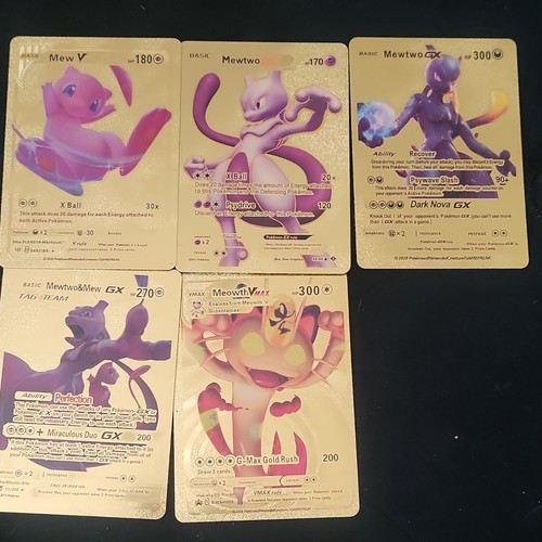 Mewtwo & Mew GX Tag Team 270 HP Black Foil Fan Art Display Card 71