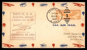 Mayfairstamps US 1939 Santa Fe Airport Dedication Cover aat_42861 - Picture 1 of 2
