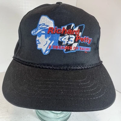 Gorra negra Richard Petty 3 décadas de carreras vintage con cierre a presión Foto 1 de 4