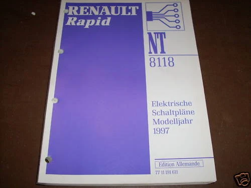 Workshop Manual Renault Rapid Wiring Diagrams, St.1997 - Image 1 of 1