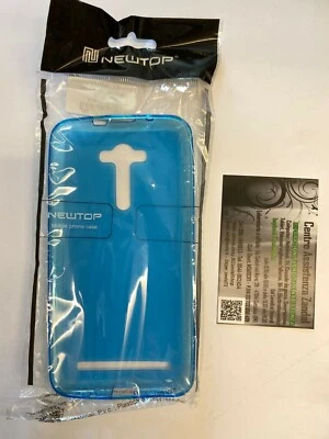 CUSTODIA COVER IN SILICONE AZZURRA PER ASUS ZENFONE 2 LASER ZE550KL - Immagine 1 di 2
