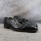 Stetson Shoes Mens 10 Tassel Loafers Leather Slip On Wingtip Classic Style Black