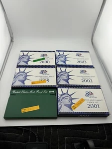 1998-2003 US Mint Proof Sets in OGP with COA - Picture 1 of 2