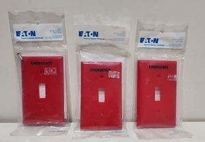 Menge 3 Rot Notfall Ein Gang Schalter Platte Abdeckung EM5134RD - Bild 1 von 2