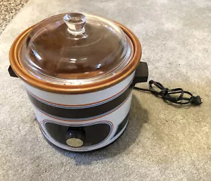 Vintage Rival 3.5 qt Crock-Pot Slow Cooker Stoneware Model 3100/2 Harvest Gold - Picture 1 of 12