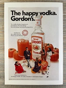 Gordon's Vodka Happy Tomato Bloody Mary Linden NJ 1973 Vintage Print Ad - Picture 1 of 1