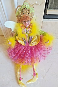 Butterfly Girl Fairy by Mark Roberts Pink Yellow Ltd Edition 18" * Pls Read - Picture 1 of 10