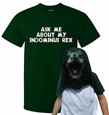 Ask Me About My Indominus Rex Flip T-Shirt - Funny childrens dinosaur cool