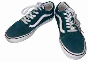 Vans Old Skool Halbschuhe Turnschuhe grün Größe 5 Jugend gebraucht, in einwandfreiem Zustand Wildleder und Canvas - Bild 1 von 7