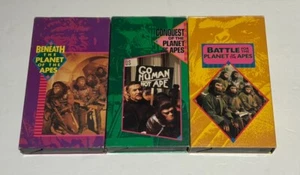 Planet of the Apes VHS Lot (3) Sequels Conquest Beneath Battle Sci-fi CBS FOX - Picture 1 of 5