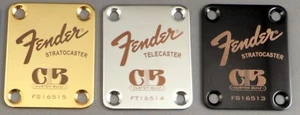 Fender "Custom Built" Neck Plate - Engraved or Printed in your choice of colors