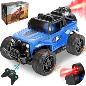 Large Car Monster Truck Remote Control RC Cars Big Wheel 2WD Kid Toy Electric - Picture 1 of 9