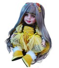 Thai Amulet Charming Doll Luk Thep Sweet yellow eyes Full Yant Body By Aj NiKom
