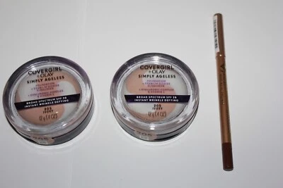 Covergil + Olay Simply Ageless Foundation #205 ivory Lot Of 2 Sealed + Gift  - Image 1 of 3