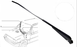 BRACCIO TERGICRISTALLO (SORREGGI LAME) ANTERIORE PER FIAT PANDA 141 FINO AL 2003 - Imagen 1 de 4