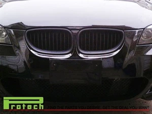 Matte Black BMW Front Grille 04-10 E60 E61 520i 528i 535i 550i M5 Sedan Wagon - Picture 1 of 3