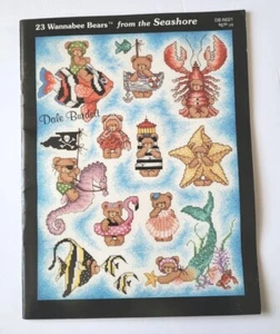 BURDETT'S WANNABEE BEARS FROM THE SEASHORE CROSS STITCH PATTERN BOOK *UNUSED*  - Picture 1 of 2