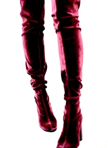 ZARA OVER THE KNEE BOOTS PULL ON SOCK BOOTS SHOES HEELS UK 3 EUR 36 US 6 NEW - Picture 1 of 11