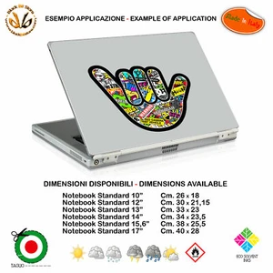 sticker bomb Shaka surf bomb adesivo notebook scontornato print pvc cropped - Bild 1 von 2