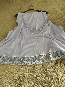 Vintage Shadowline Pajama Camisole and Pant Size 3X Lavender - Picture 1 of 2