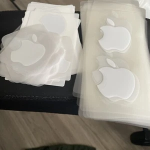 Lot of 118 White Authentic Apple Stickers/Decals OEM Single And Double Sheet Lot - Bild 1 von 1