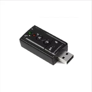 3D External 7.1 CH Channel USB Audio Sound Card Mic Speaker 3.5mm Jack Stereo - Picture 1 of 5