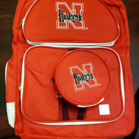 University of Nebraska Cornhuskers Backpack - New with tags - two pieces Cover