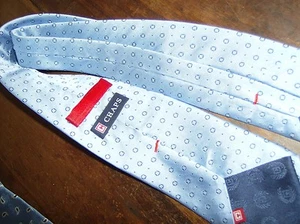 Corbata de cuello de seda con patrón geométrico azul claro Ralph Lauren (3 3/4") nueva sin etiquetas - Imagen 1 de 3