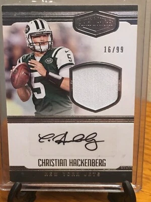 2016 Plates & Patches 16/99 #22 Christian Hackenberg Rc Auto - Image 1 of 2