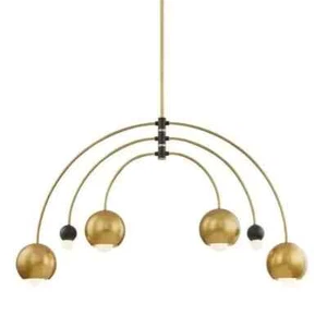 Mid Century Luz Curvada Comedor Hecho a Mano Colgante Moderno Sputnik Araña F... - Imagen 1 de 6