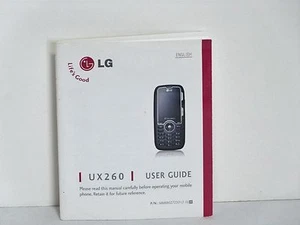 Nuovo LG UX260 Cellulare Manuale Utente Inglese Spagnolo USA - Foto 1 di 1