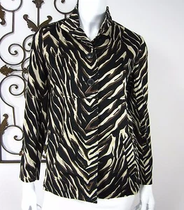 Amber Sun Long Sleeve Lightweight Blazer Jacket Size XS Brown Animal Print - Bild 1 von 11
