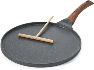 Crepe Pfanne 26cm Antihaftpfanne Omlettpfanne Pfannkuchen Flache Pfanne mit Schw - Bild 1 von 9