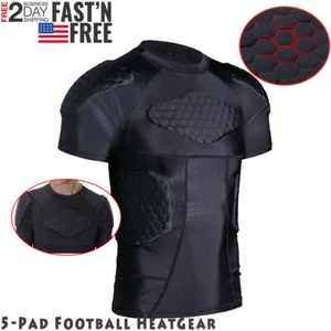 TUOY Men's 5 Pad compression impact Short Sleeve Football Shirt XXL size - Picture 1 of 6
