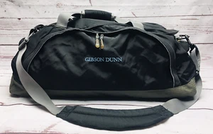 LL Bean Gibson Traveler Duffle Bag Black Shoulder Strap Multi Pockets Packable - Picture 1 of 12