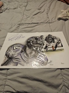 Ravens Jacoby Jones Autographed 12x18 Lithograph Jsa - Picture 1 of 4