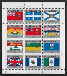 Canada — S/S of 12 — 1979, Provincial & Territorial flags. #821-32 MNH Ref. 2135 - Picture 1 of 1