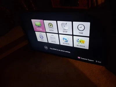 38 Inch LG WiFi TV Wth Stand  And Power Lead  No Remote Hense Price £80. - Image 1 of 4
