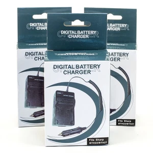 3x - AC/DC Battery Charger for Sharp BT-H32 BT-H42 Duracell DR7 VL-E760U A10 3PK - Picture 1 of 3
