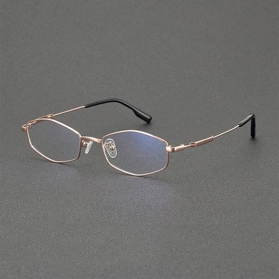 Monturas de gafas ópticas RX vintage de titanio puro para mujer 54-19-147 Foto 1 de 4