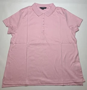 Nuevo con etiquetas Polo Landsend para mujer manga corta Pima algodón color rosa Wispering Sixe XL/P - Imagen 1 de 9