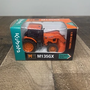 Kubota M135GX Pull Back & Go Spielzeug Frontlader Maßstab 1:36 Kunststoff Gummireifen - Bild 1 von 2