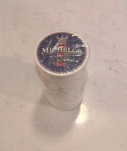 VINTAGE MICHELOB LIGHT ROUND CARDBOARD BEER COASTER FACTORY SEALED LOT (100) - Picture 1 of 3