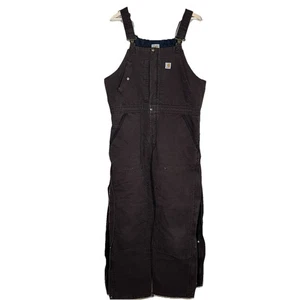 Salopette Carhartt donna L (12/14) marrone trapuntata foderata doppio ginocchio abbigliamento da lavoro - Foto 1 di 18
